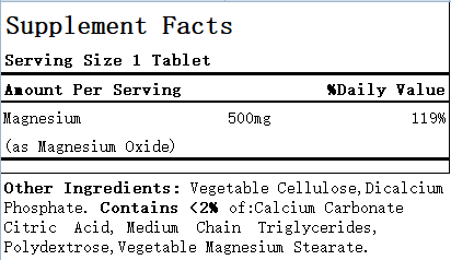 Magnesium, Bone and Muscle Health, Whole Body Support, Tablets, 500 Mg, 200 Ct