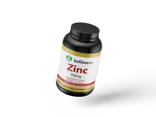 Zinc 50mg, Immune Support & Antioxidant Supplement, Promotes Skin Health 250 Tablets