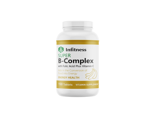 Super B Complex with Vitamin C & Folic Acid, Immune & Energy Support, 150 tablets